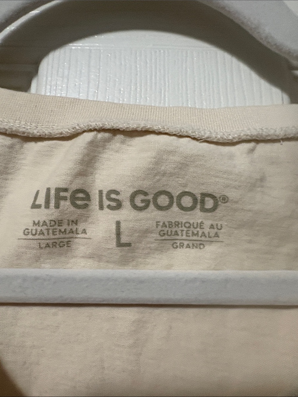 Life Is Good Cream Long-Sleeve Tee with Mickey Graphic and Flowers - Picture 2 of 8